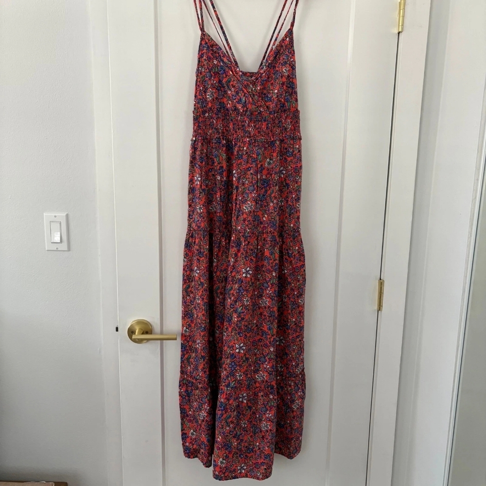 Floral Maxi Dress with Strappy Back